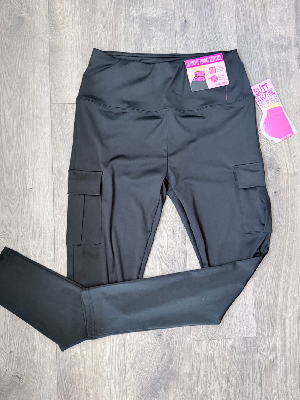 shosho Black Shaping Leggings with Tummy Control